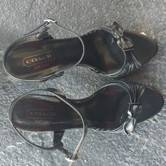 Coach Women's Black High Heel Shoe - Picture 4 of 9